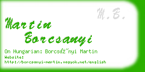 martin borcsanyi business card